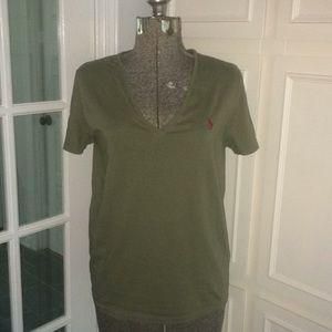 Ralph Lauren Sport XL Olive green V-neck